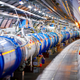A corridor containing a section of the Large Hadron Collider at CERN.